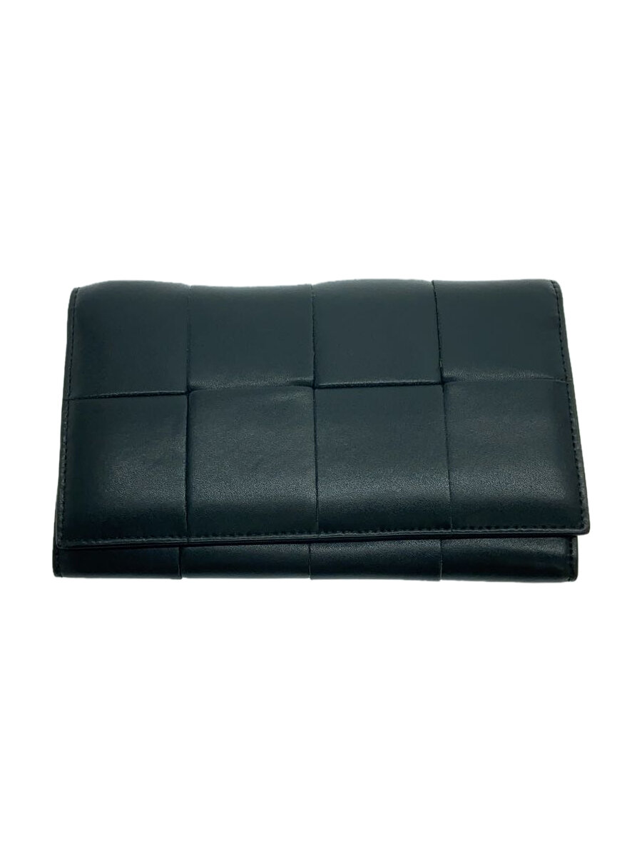 【中古】BOTTEGA VENETA◆マキシイントレチャート/長金入れ/なめし革/BLK/メンズ//【服飾雑貨他】