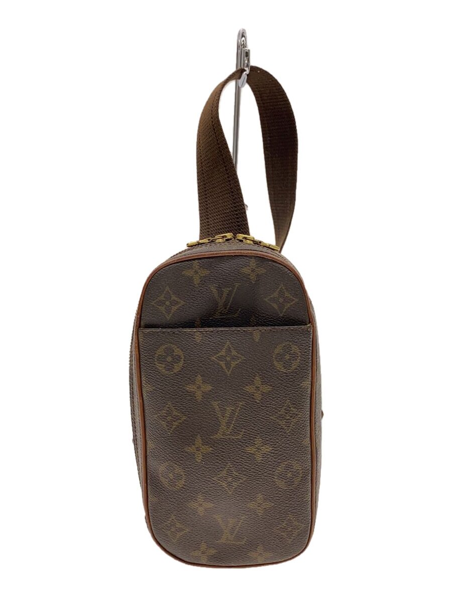 【中古】LOUIS VUITTON◆ポシェット・ガンジュ_モノグラム・帆布/PVC/BRW【御徒面子】
