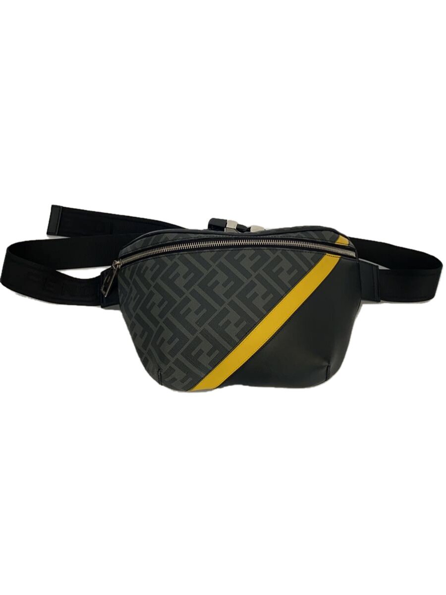 【中古】FENDI◆酉の方角御徒面子/なめし革/GRY/モノグラム/7VA562 ALKA【御徒面子】