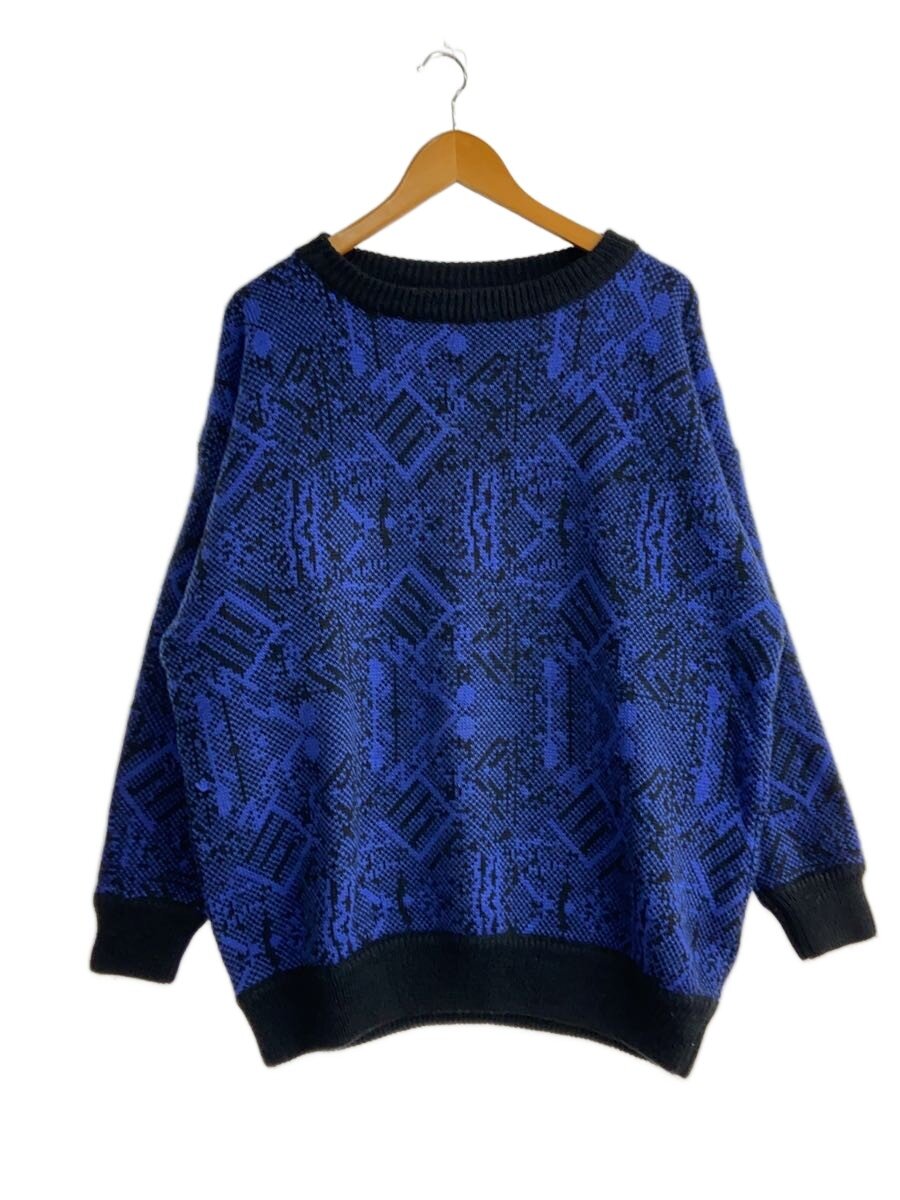 【中古】SPRIT SPORT/ニット・セーター(厚手)/L/アクリル/BLU/総柄【メンズウェア】|2nd STREET 店