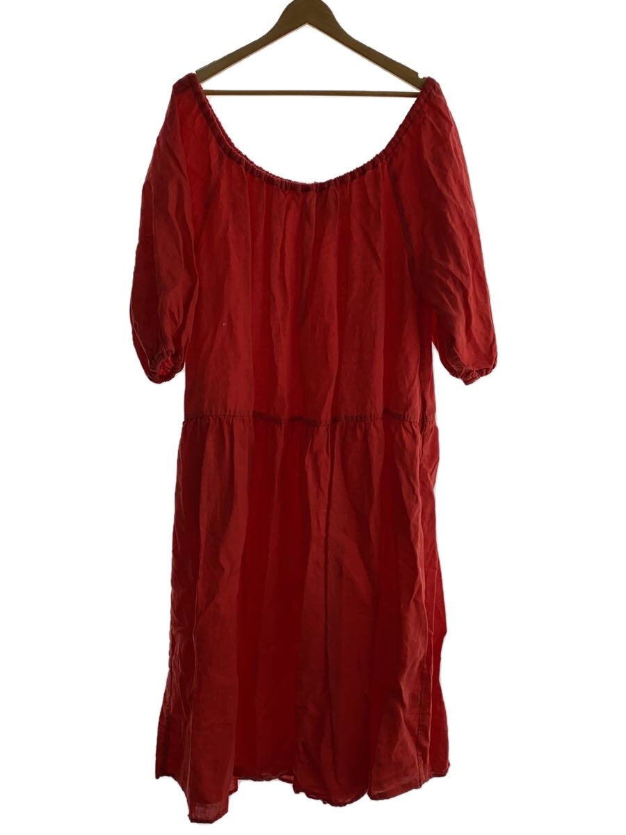 【中古】MYLAN◆色褪せ有/半袖ワンピース/FREE/リネン/RED/MY19SS-OP030//【レディースウェア】｜2ｎｄ STREET 店