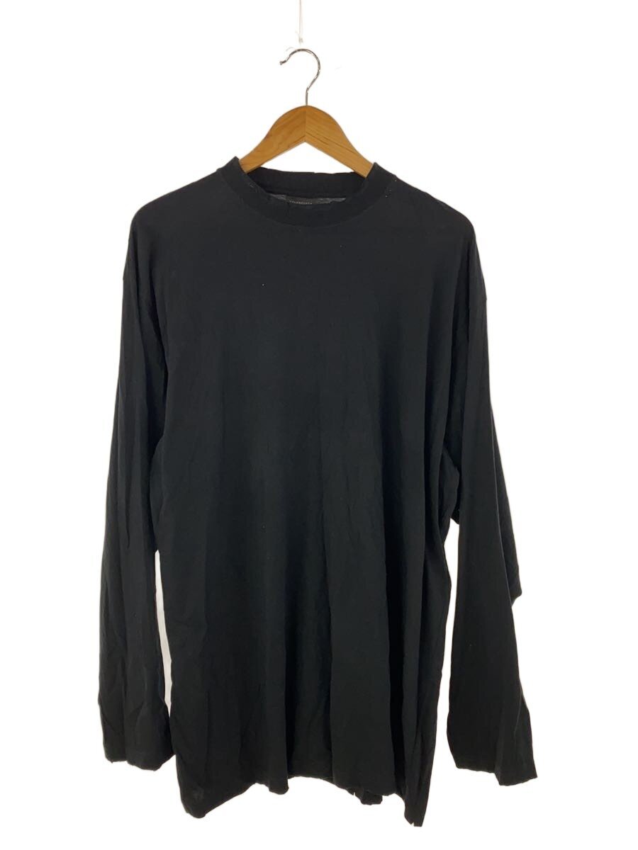 【中古】BALENCIAGA◆destroyed t-shirt /長袖プルオーバー/L/綿織物/BLK/JP57 2022 02989//【メンズウェア】