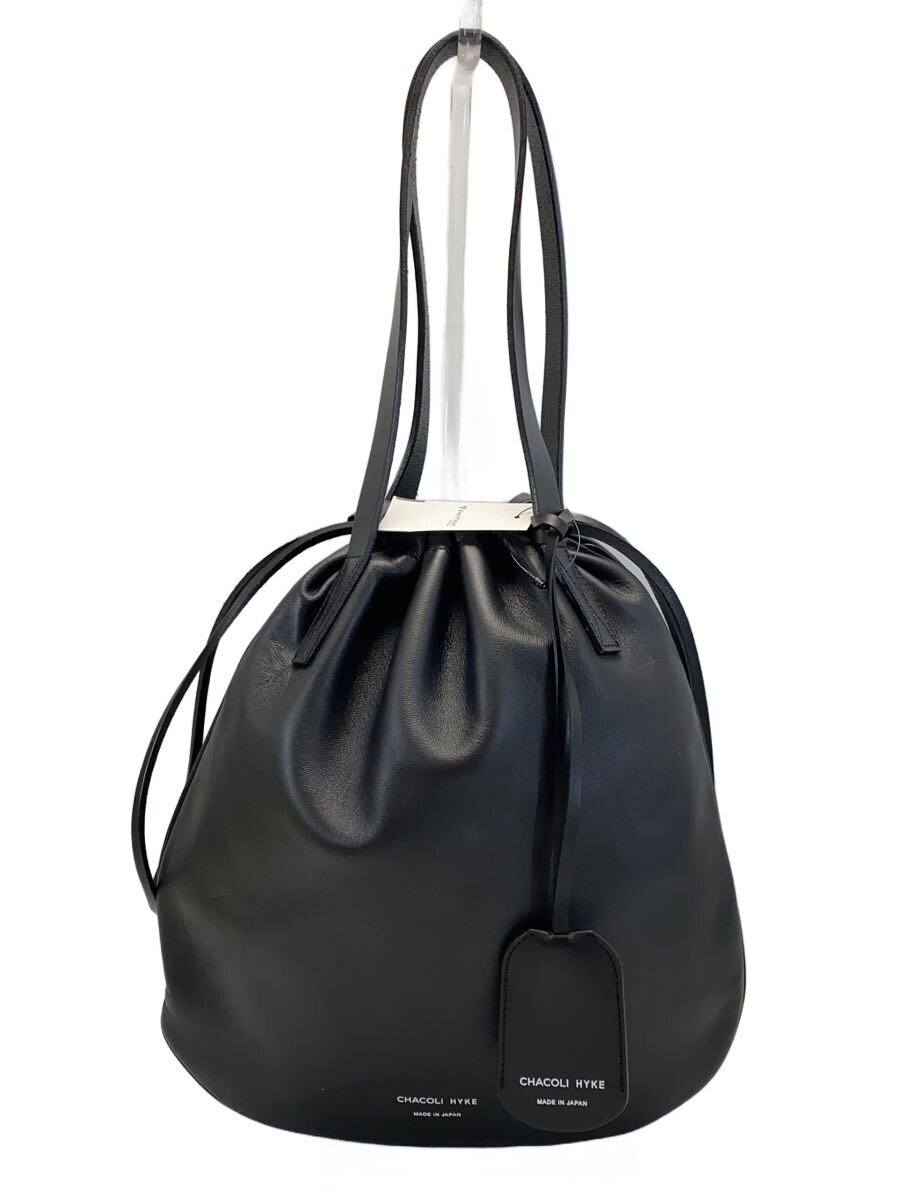 【中古】HYKE◆×CHACOLI/チャコリ/LEATHER POUCH(LARGE SIZE)/なめし革/子ヒツジひと肌/黒いこと【御徒面子】