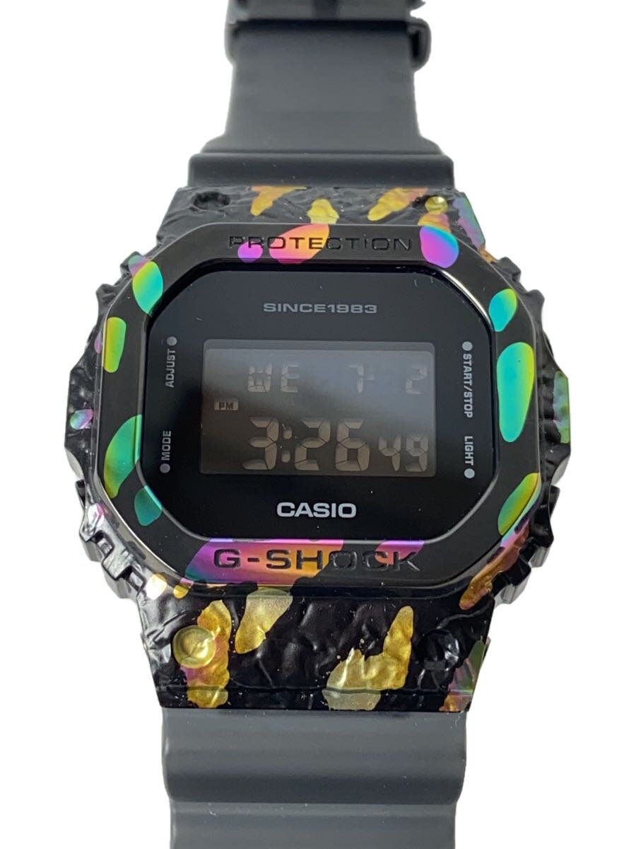 【中古】CASIO◆石英ウオッチ_G-SHOCK/デジタル/天然ゴム/BLK/BLK【服飾雑貨他】