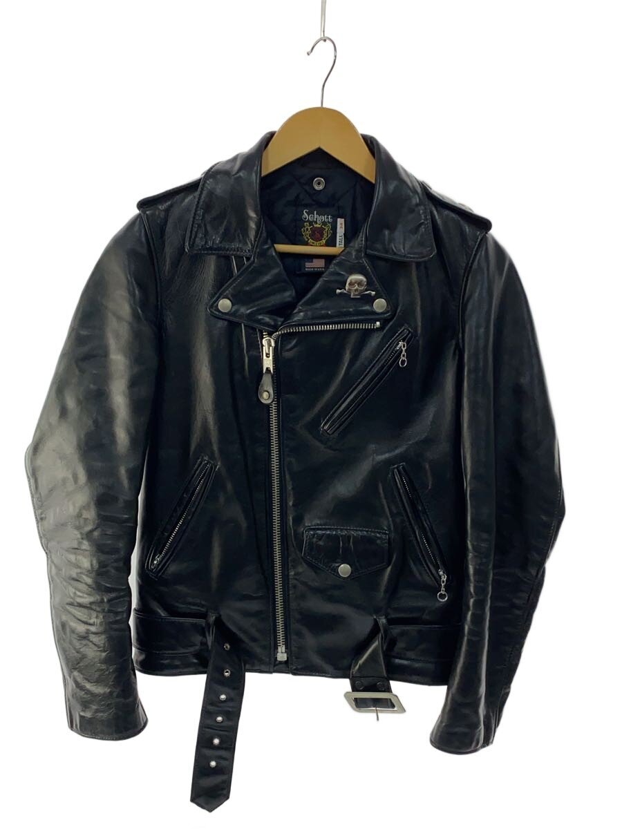【中古】Schott◆613UHT HORSEHIDE ONE STAR/ダブルライダースジャケット/34/馬革/BLK/7416【メンズウェア】｜2ｎｄ STREET 店