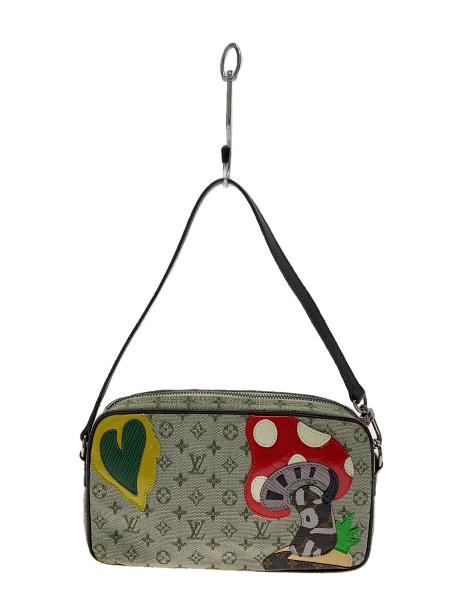 【中古】LOUIS VUITTON◆ポシェット・コント・ドゥ・フェ_モノグラム・ミニ_GRN/帆布/GRY/モノグラム【御徒面子】