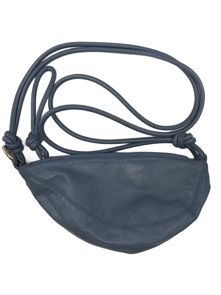 【中古】DRIES VAN NOTEN◆はりつけ台上半身 M.L.BAG/なめし革/BLU/無地【御徒面子】