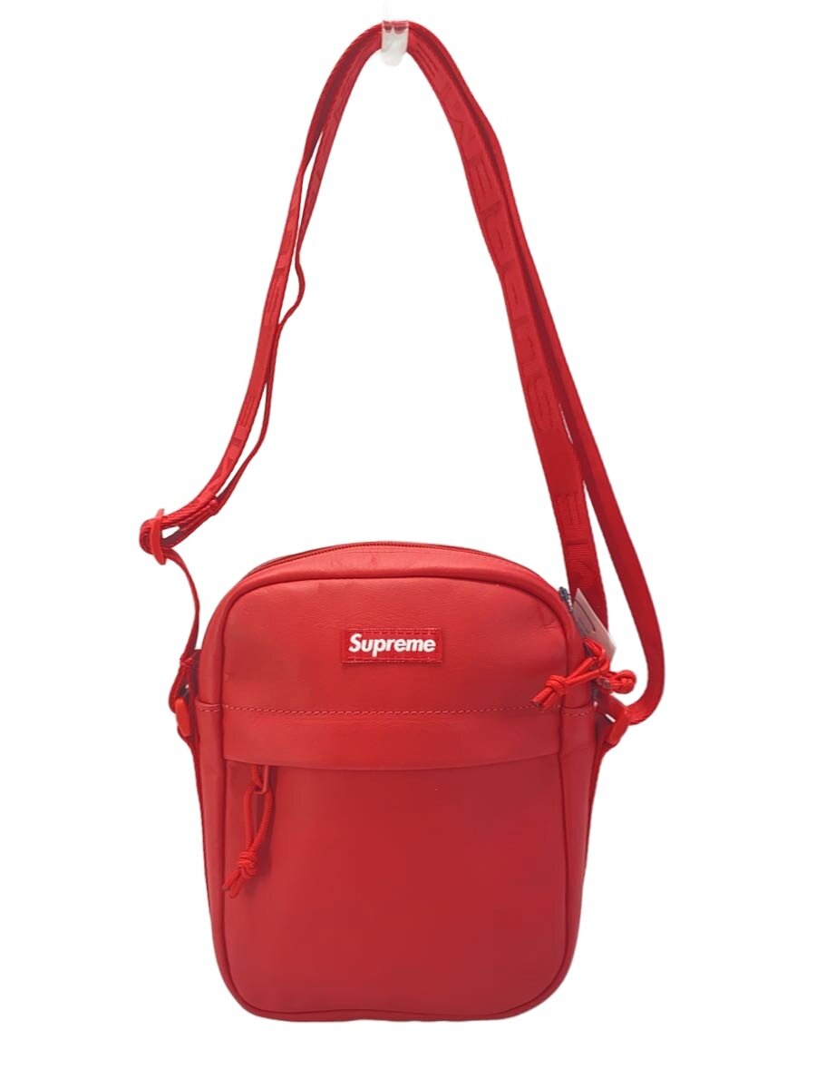 【中古】Supreme◆23AW/Leather Shoulder Bag/牛皮/赤いこと【御徒面子】