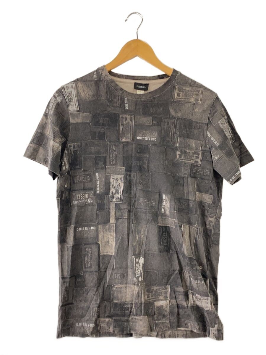【中古】DIESEL◆プルオーバー/S/綿織物/BLK/総柄/TR000001//【メンズウェア】
