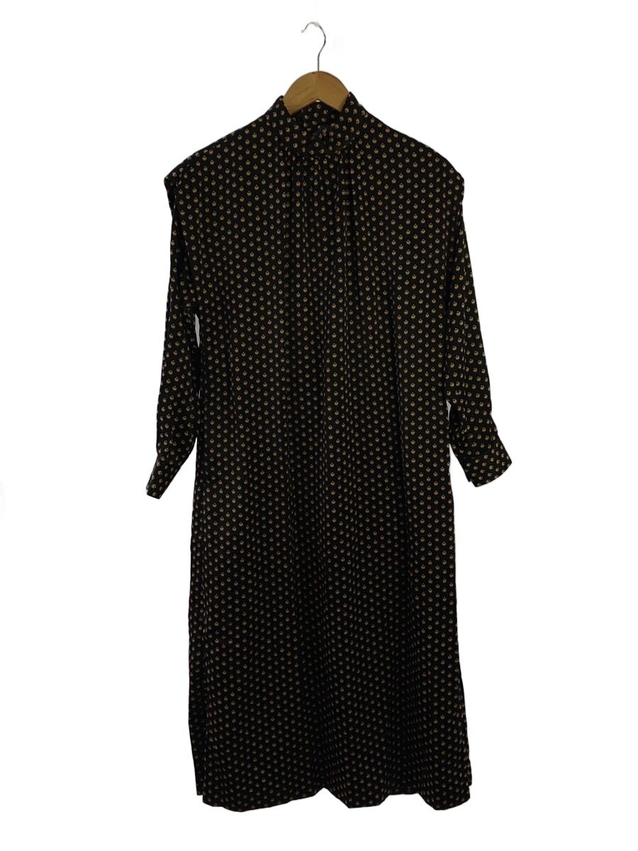 【中古】SOULEIADO◆デミルーンプリントパワーショルダーワンピース/36/ポリエステル/NVY/総柄/75-06-34-063【レディース御召しもの】