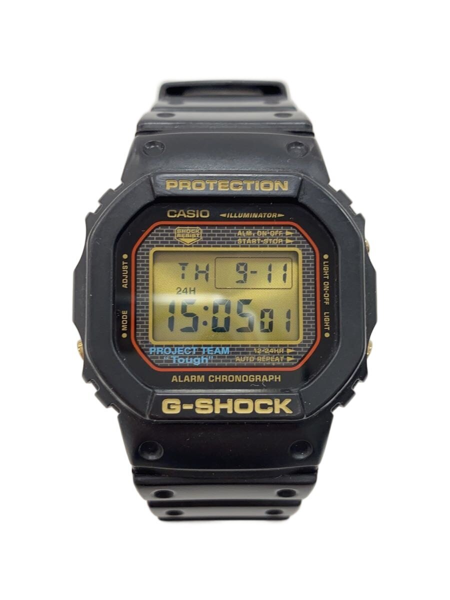 【中古】CASIO◆石英ウオッチ・G-SHOCK/デジタル/天然ゴム/BLK/BLK/SS【服飾雑貨他】