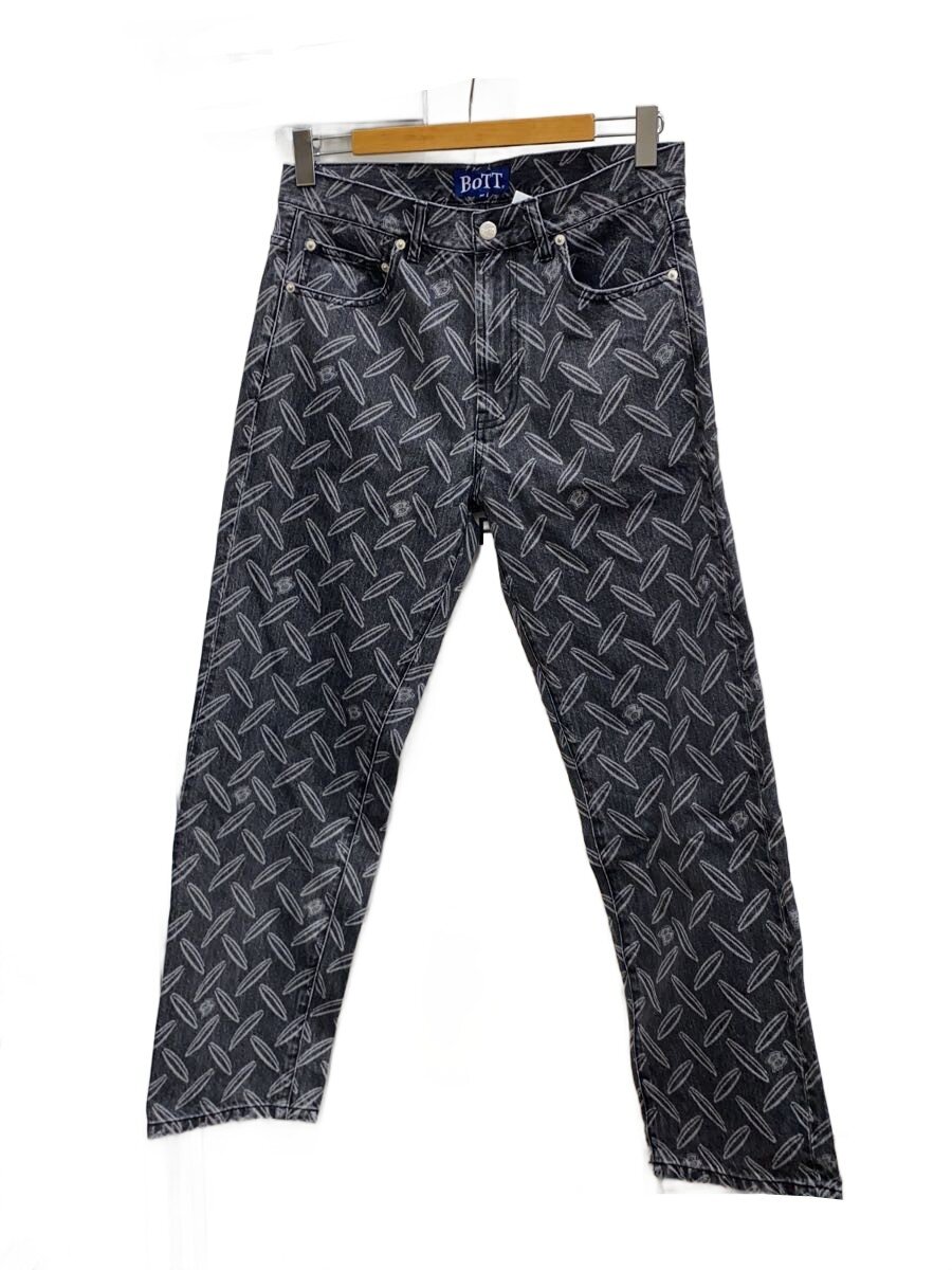 【中古】BoTT◆下つ方/30/綿織物/BLK/総柄/241BoTT12【メンズウェア】