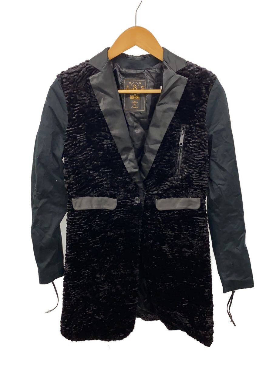 【中古】DIESEL◆上衣/XS/--/BLK/無地【レディース御召しもの】