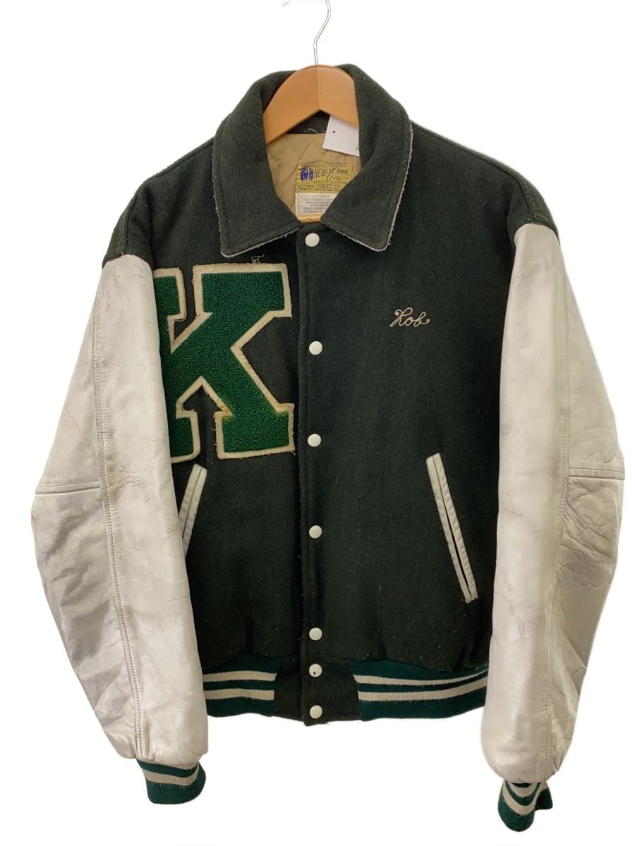 【中古】hewitt mfg◆スタジャン/38/レザー/GRN/無地【メンズウェア】|2nd STREET 店