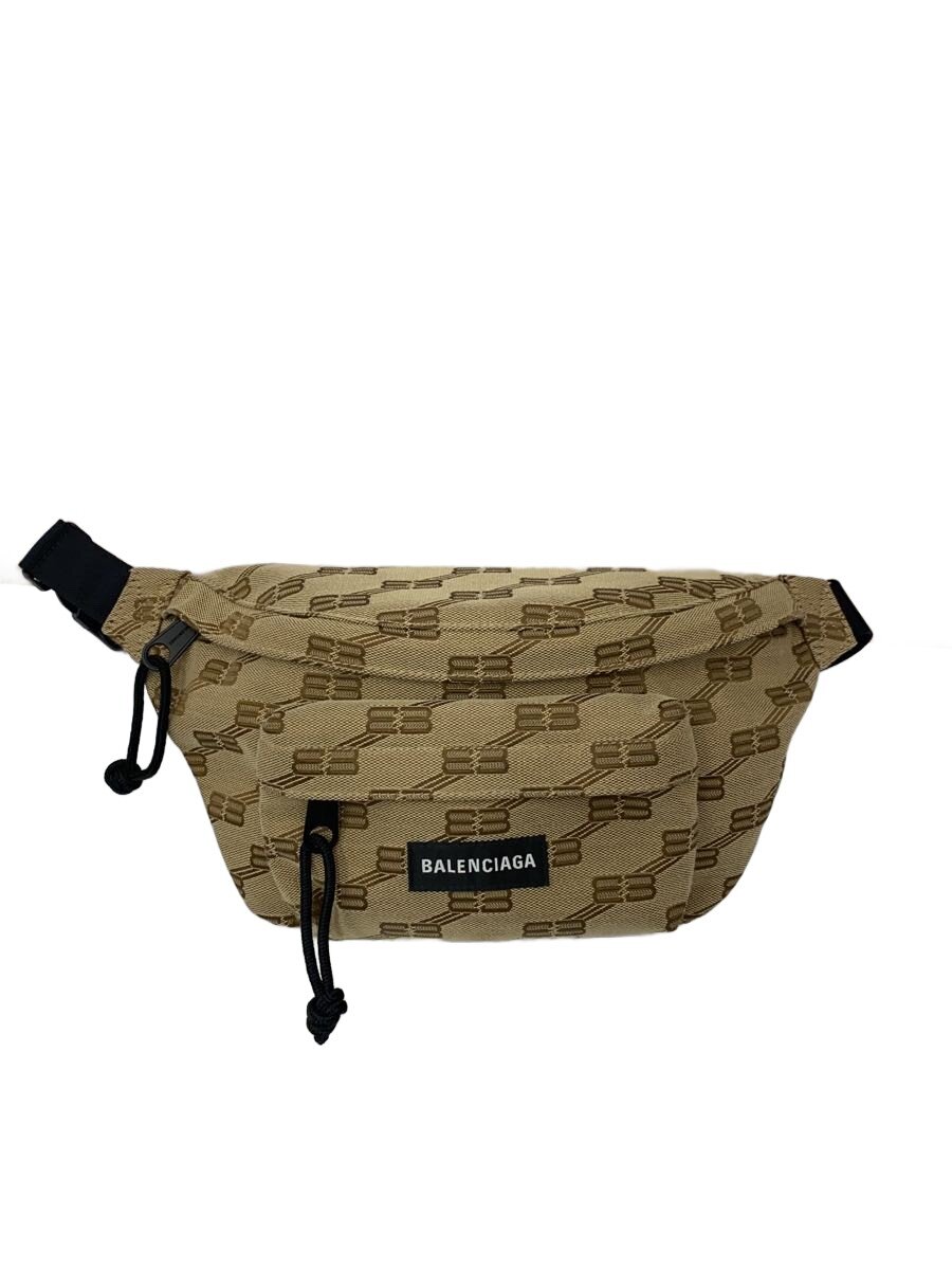 【中古】BALENCIAGA◆御徒面子/帆布/BRW/総柄/713042-2735-0-568008【御徒面子】