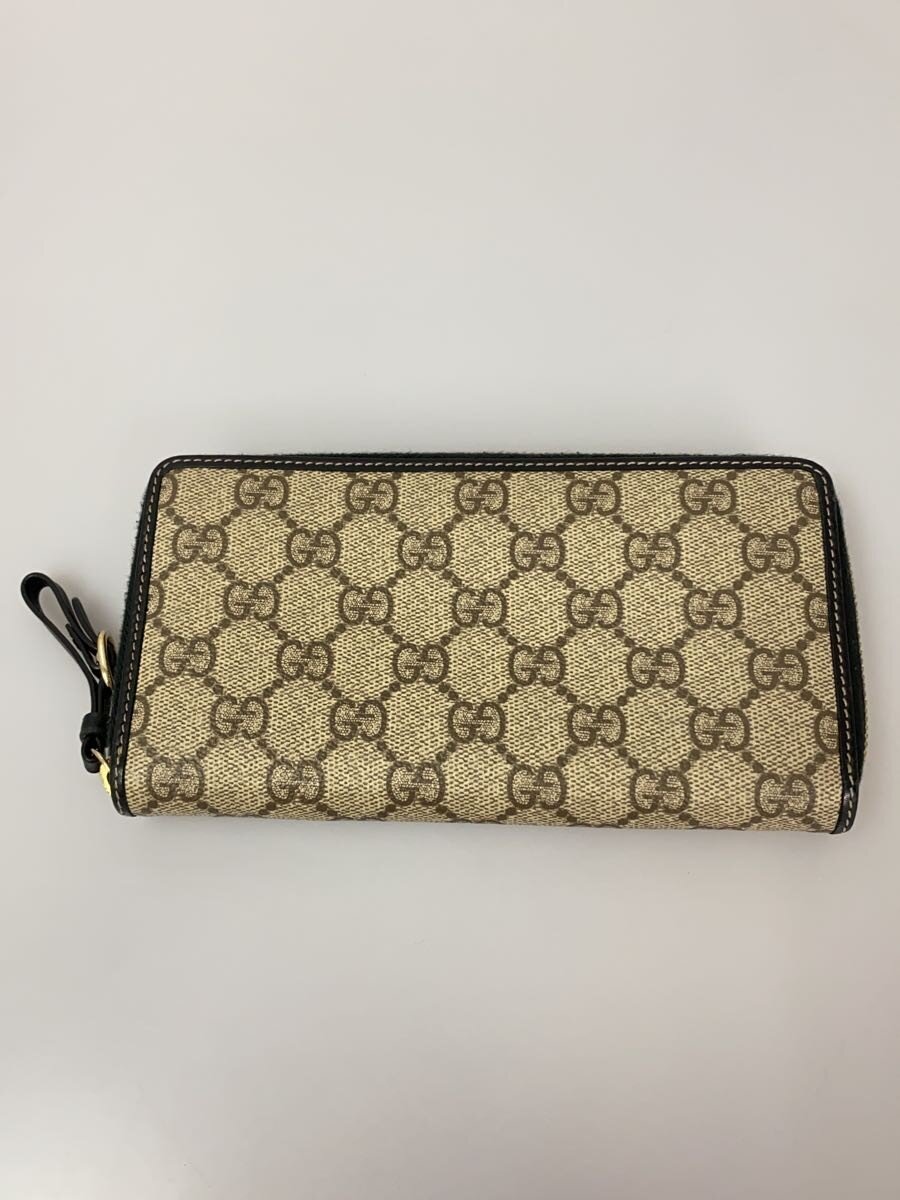 【中古】GUCCI◆GGエンブレムアラウンド長札入れ/--/BLK/レディース/819122/黒いこと【服飾雑貨他】