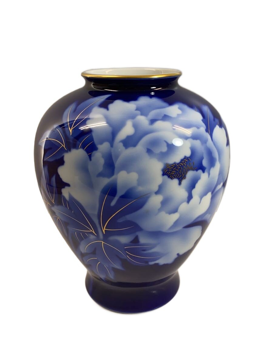 【中古】深川製磁◆壷・花瓶/BLU【インテリア小物・日用雑貨】