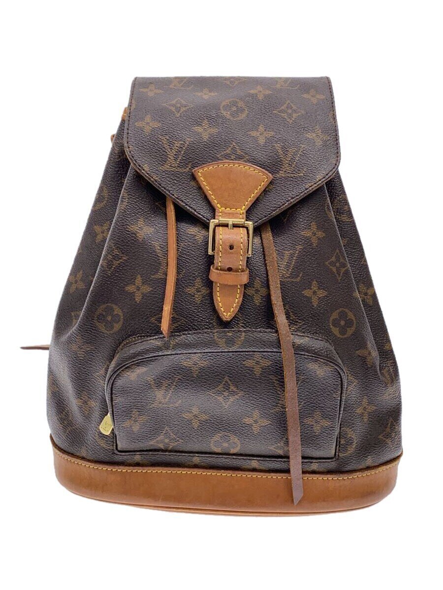 【中古】LOUIS VUITTON◆モン掏摸MM_モノグラム・帆布_BRW/PVC/BRW/モノグラム【御徒面子】