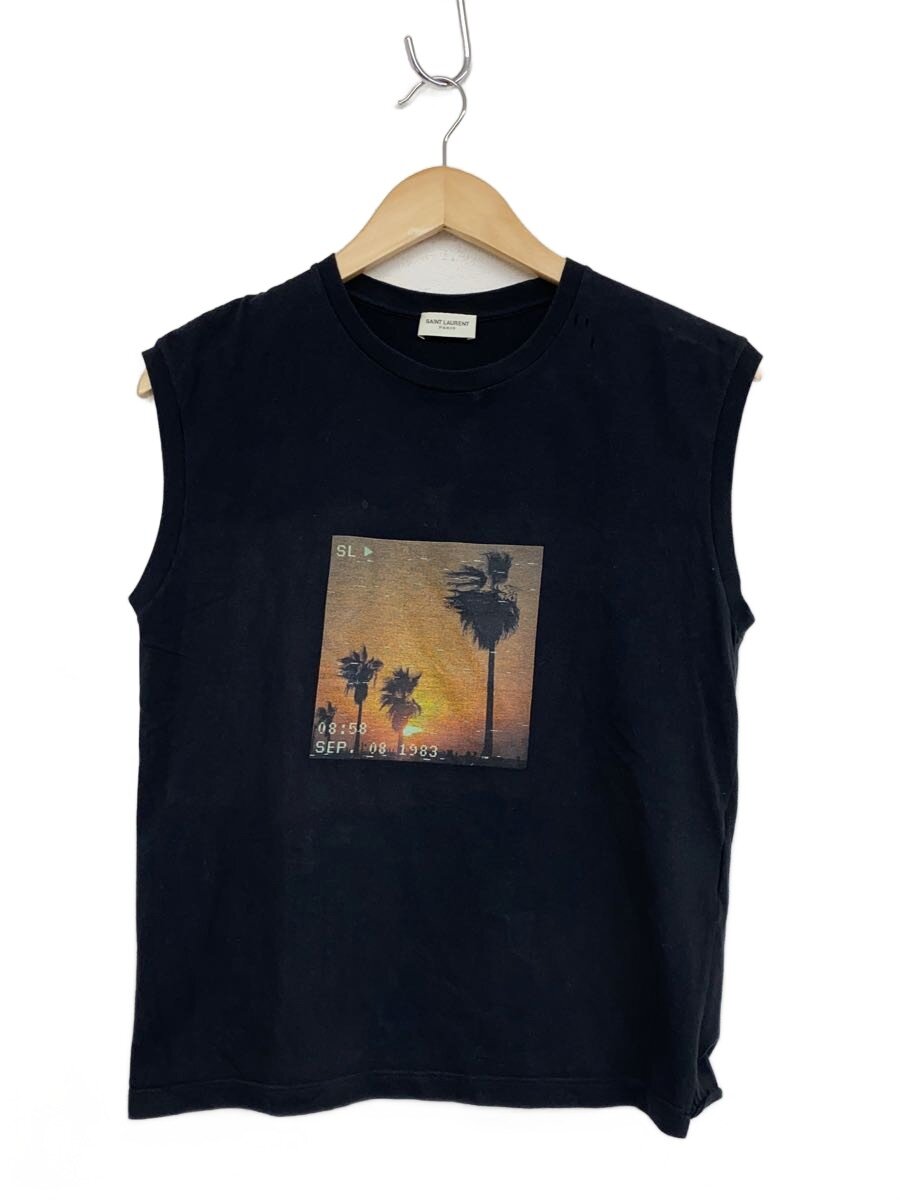 【中古】SAINT LAURENT◆ノースリーブカットソー/XS/コットン/BLK/プリント//【レディースウェア】|2nd STREET 店