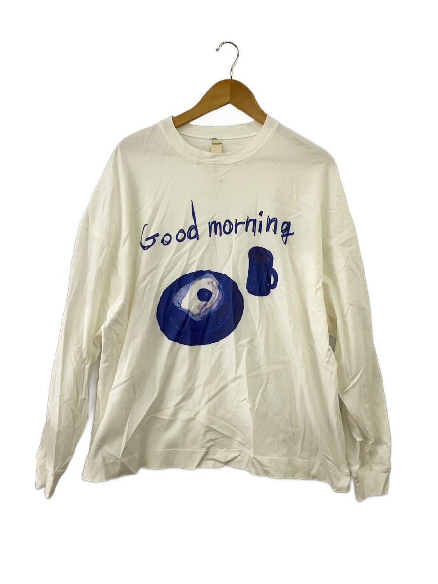 【中古】SHINYA KOZUKA◆MORNING SPECIAL/長袖ティーシャツ/M/綿織物/白いこと/刷り上げる/2502SK89B//【メンズウェア】