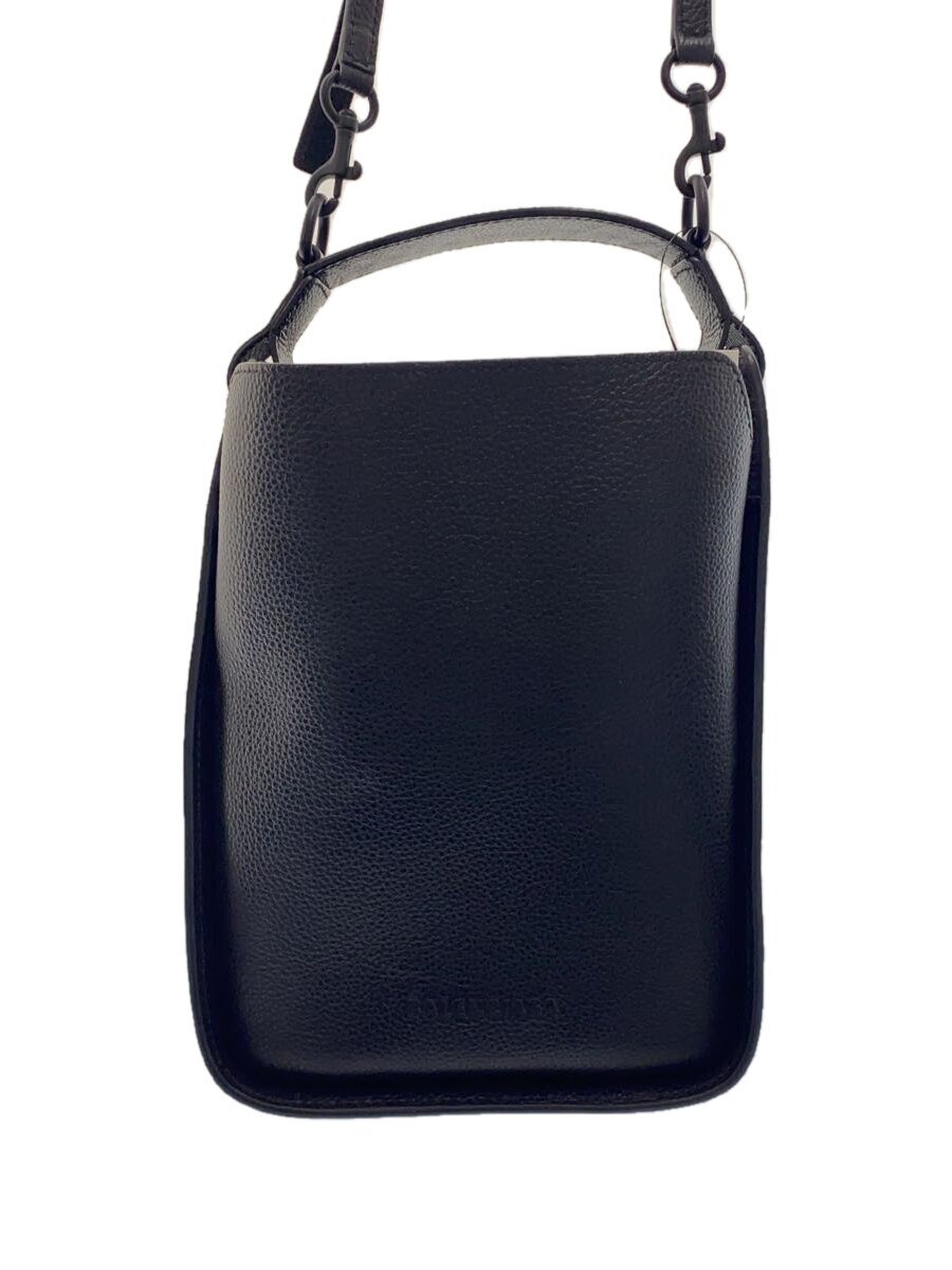 【中古】BALENCIAGA◆ショルダーバッグ/なめし革/BLK/669754【御徒面子】