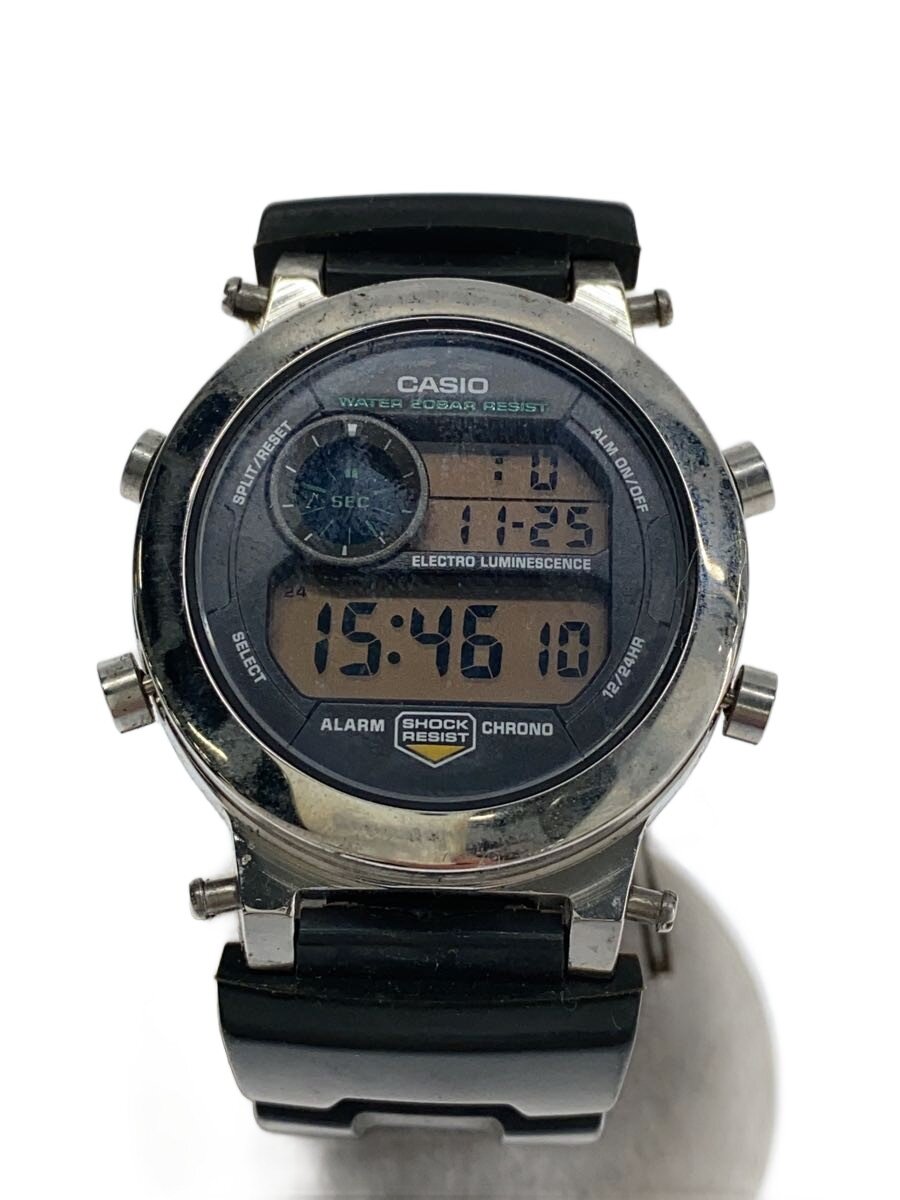 【中古】CASIO◆石英ウオッチ/デジタル/天然ゴム/BLK/BLK/SS/G-2000【服飾雑貨他】