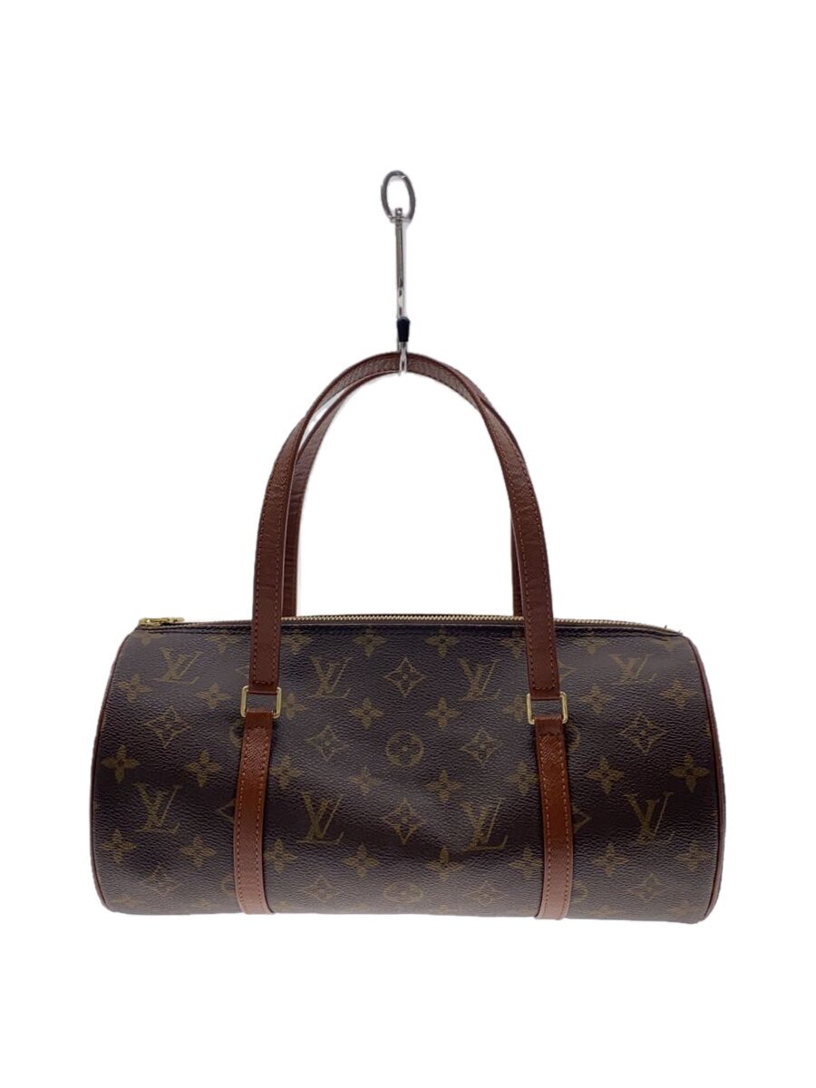 【中古】LOUIS VUITTON◆パピヨン30_モノグラム・帆布_BRW/PVC/赤銅色/M51385/ルイヴィトン【御徒面子】