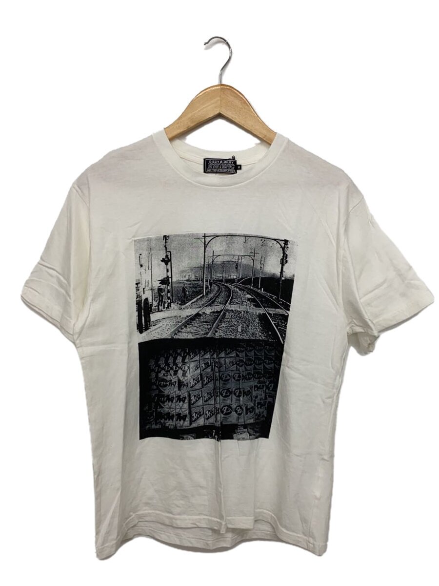【中古】HYSTERIC GLAMOUR◆プルオーバー/M/綿織物/WHT/刷り上げる【メンズウェア】