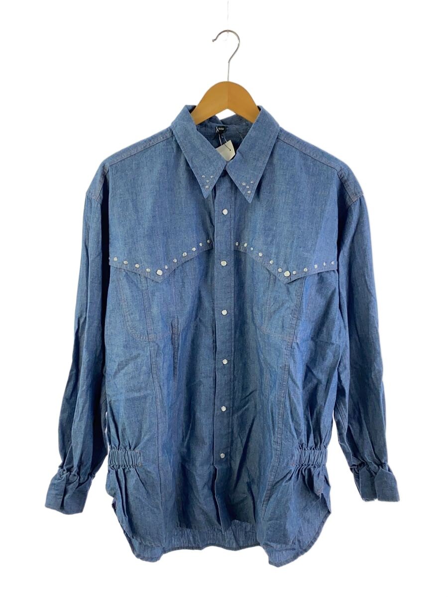【中古】NAM/長袖プルオーバー/綿織物/BLU/BELLOWS DUNGAREE SHIRT - GEL STUDS/【メンズウェア】