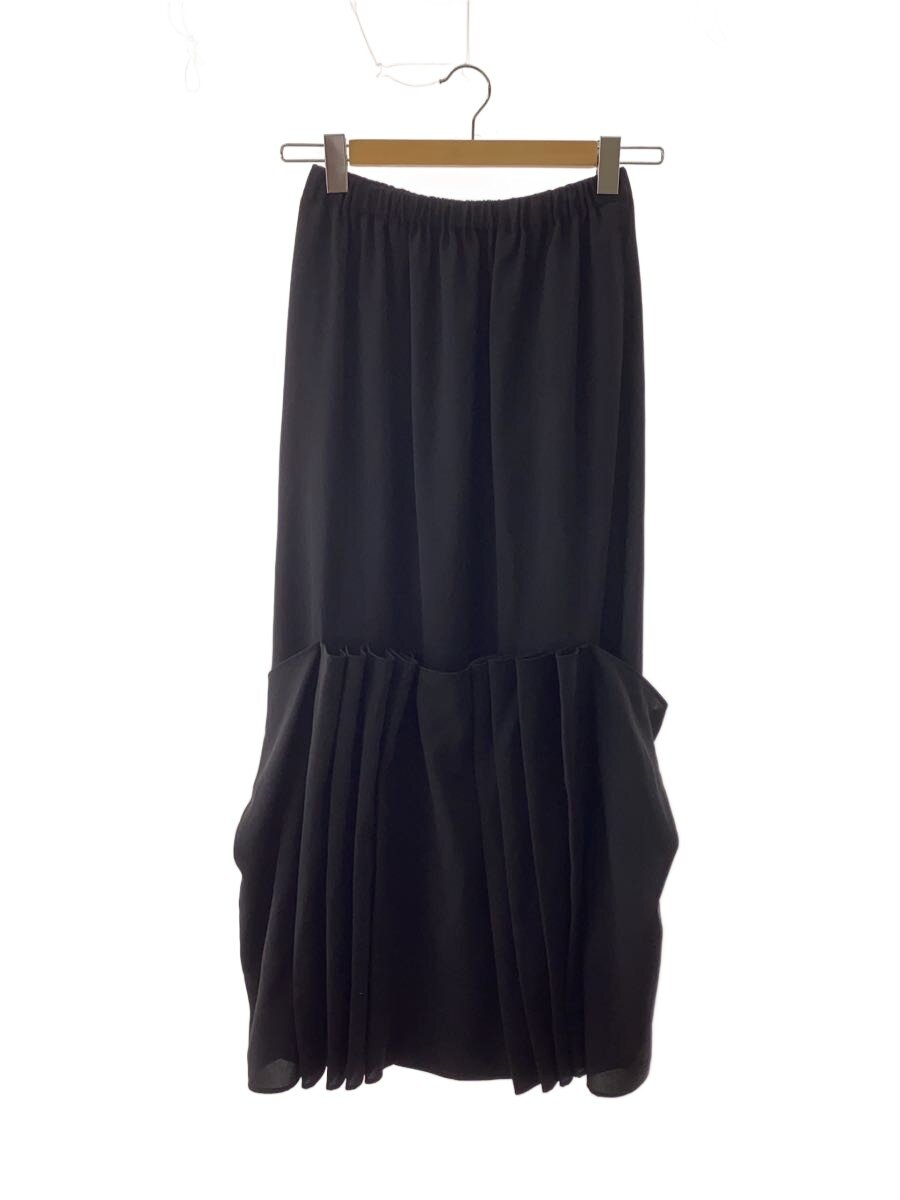 【中古】ENFOLD◆25AW/CONNECT-TACK SKIRTロングスコート/36/ポリエステル/BLK/300IA231-0691【レディース御召しもの】