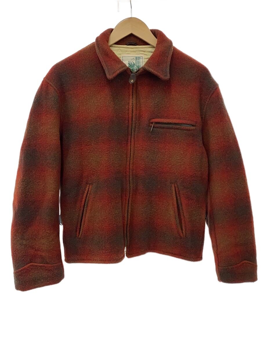 【中古】GOLDEN BEAR◆ジャケット/M/ウール/RED/チェック【メンズウェア】|2nd STREET 店