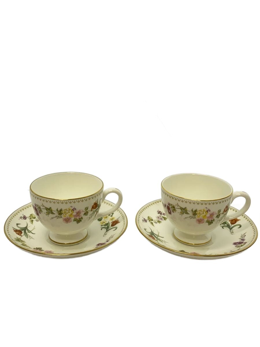 【中古】WEDGWOOD◆MIRABELLE/カップ&ソーサー/2点セット/WHT【キッチン用品】