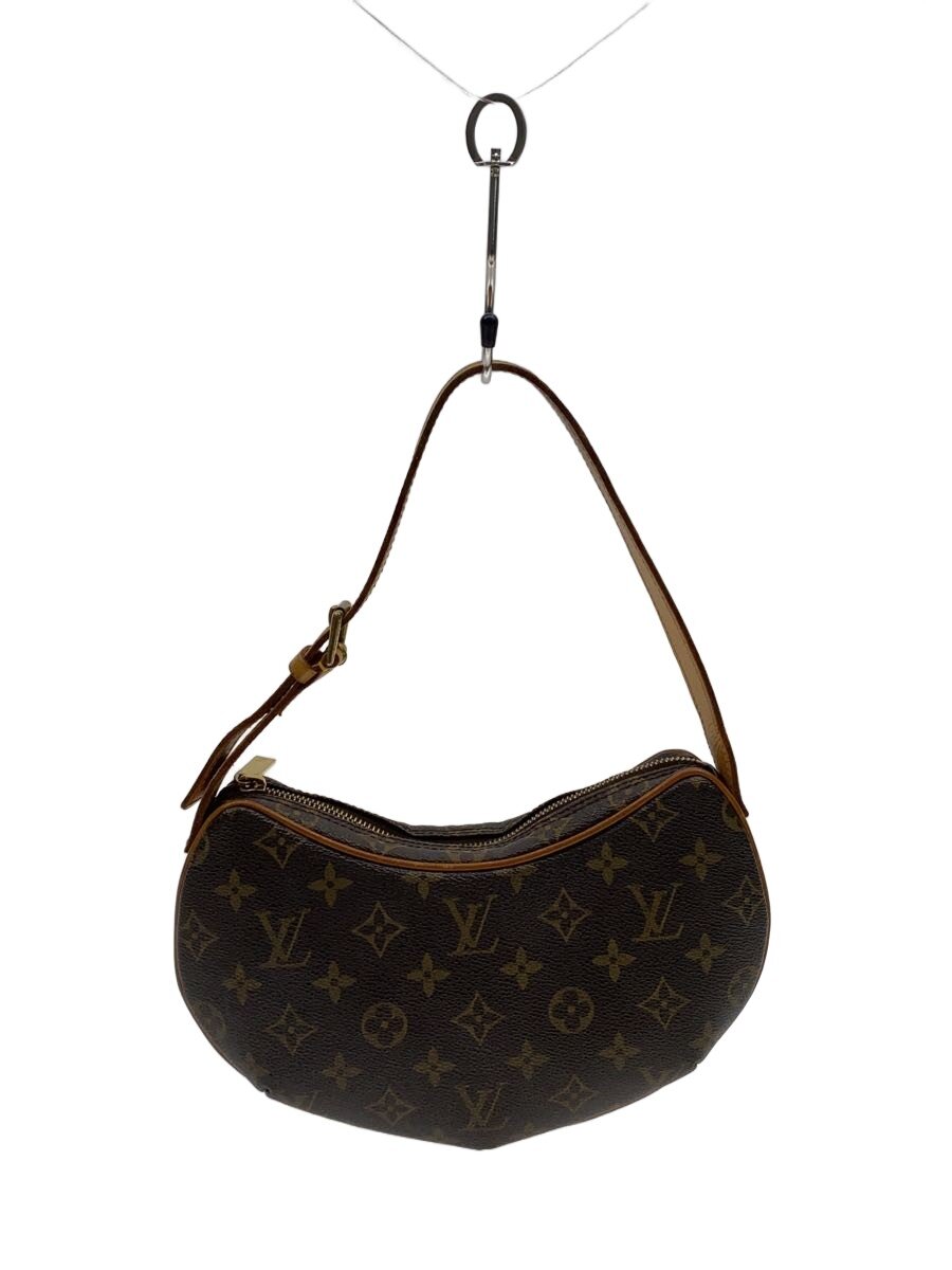 【中古】LOUIS VUITTON◆ポシェット・クロワッサン_モノグラム・帆布/PVC/BRW/総柄//【御徒面子】