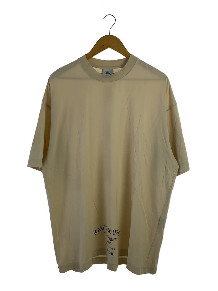 【中古】VETEMENTS◆ティーシャツ/S/綿織物/BEG/刷り上げる//【メンズウェア】