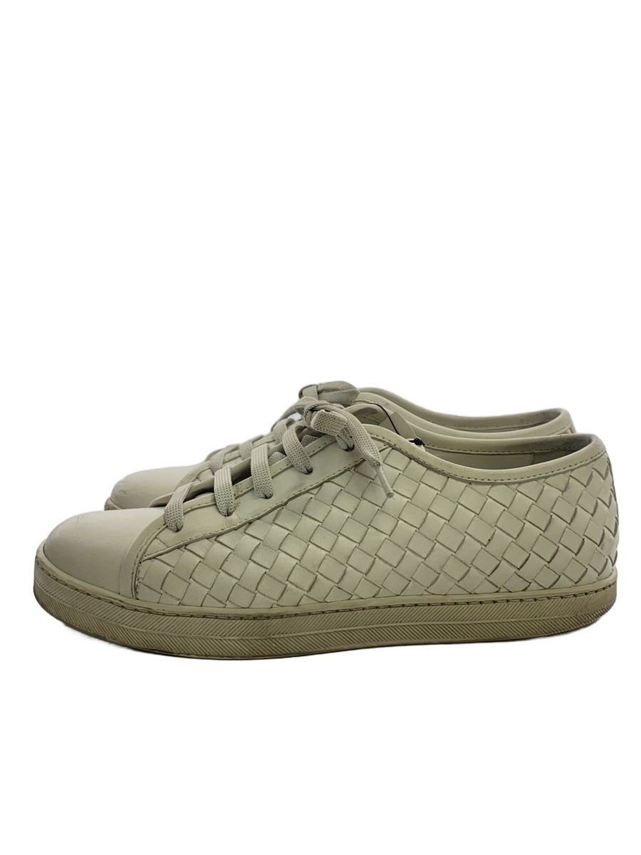 【中古】BOTTEGA VENETA◆イントレチャート・ローカットスニーカー/37/WHT/なめし革【シューズ】