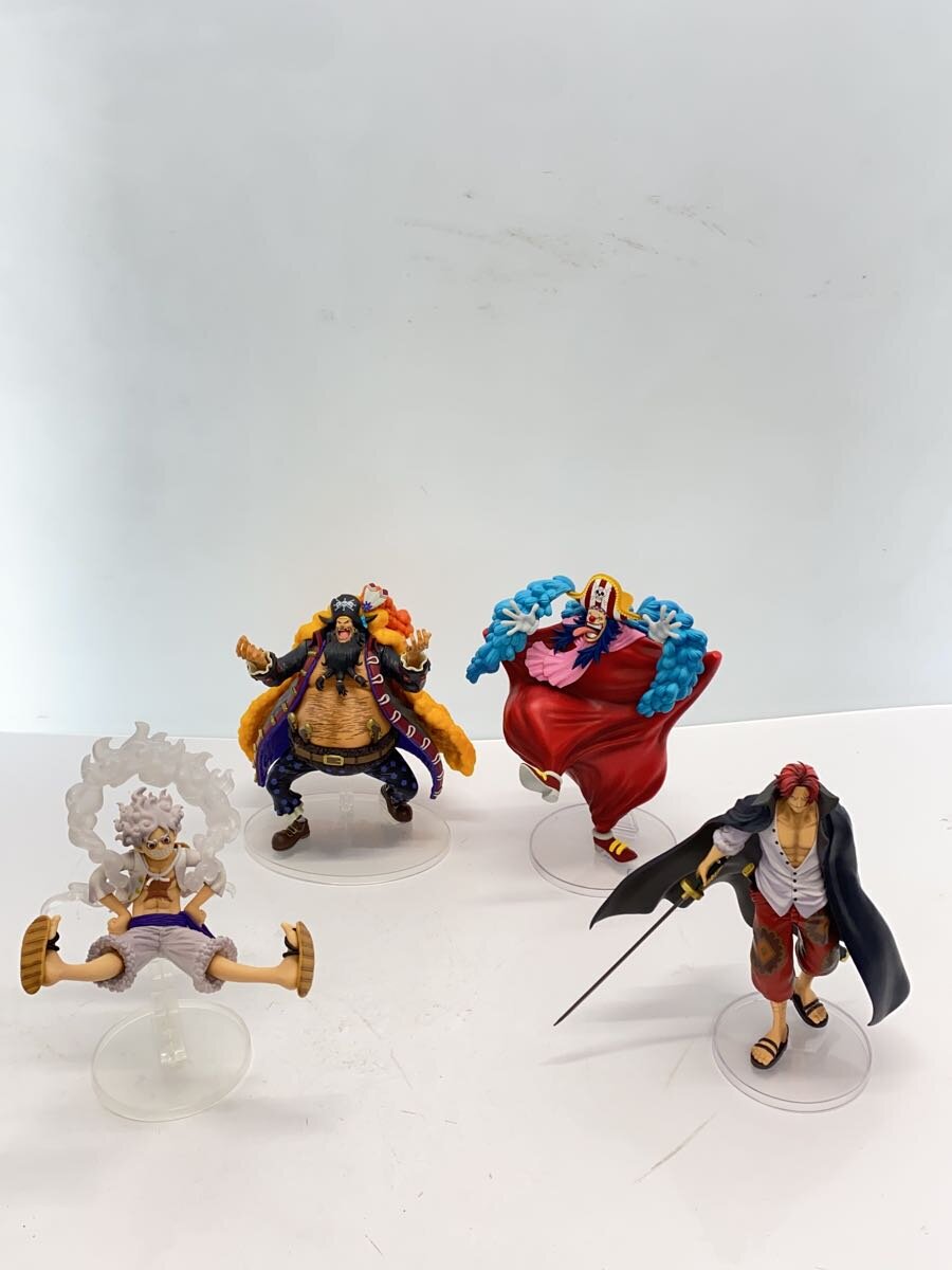 【中古】BANDAI SPIRITS◆フィギュア/ONEPIECE/一番くじ新四皇A-D賞セット/シャンクス/ティーチ/ルフィ/バギー【ホビー】