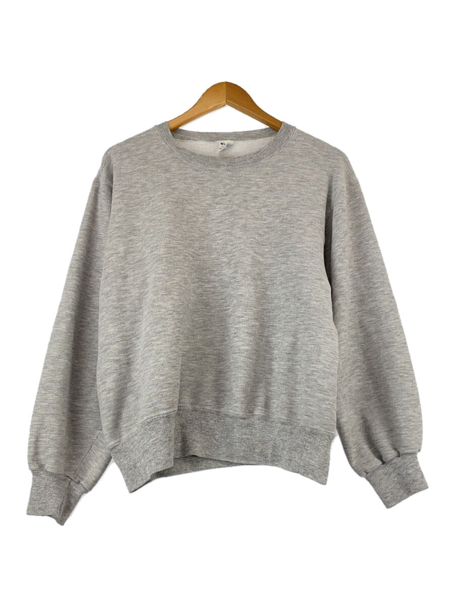 【中古】Champion◆80s/汗水/目皆無/トリコタグ/USA製/L/綿織物/GRY【メンズウェア】