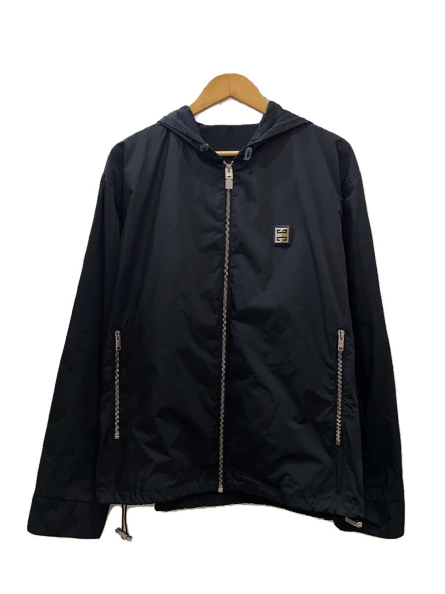 【中古】GIVENCHY◆4Gジップアップパーカー/上衣/52/ポリエステル/BLK/無地/BM00RP13EN【メンズウェア】