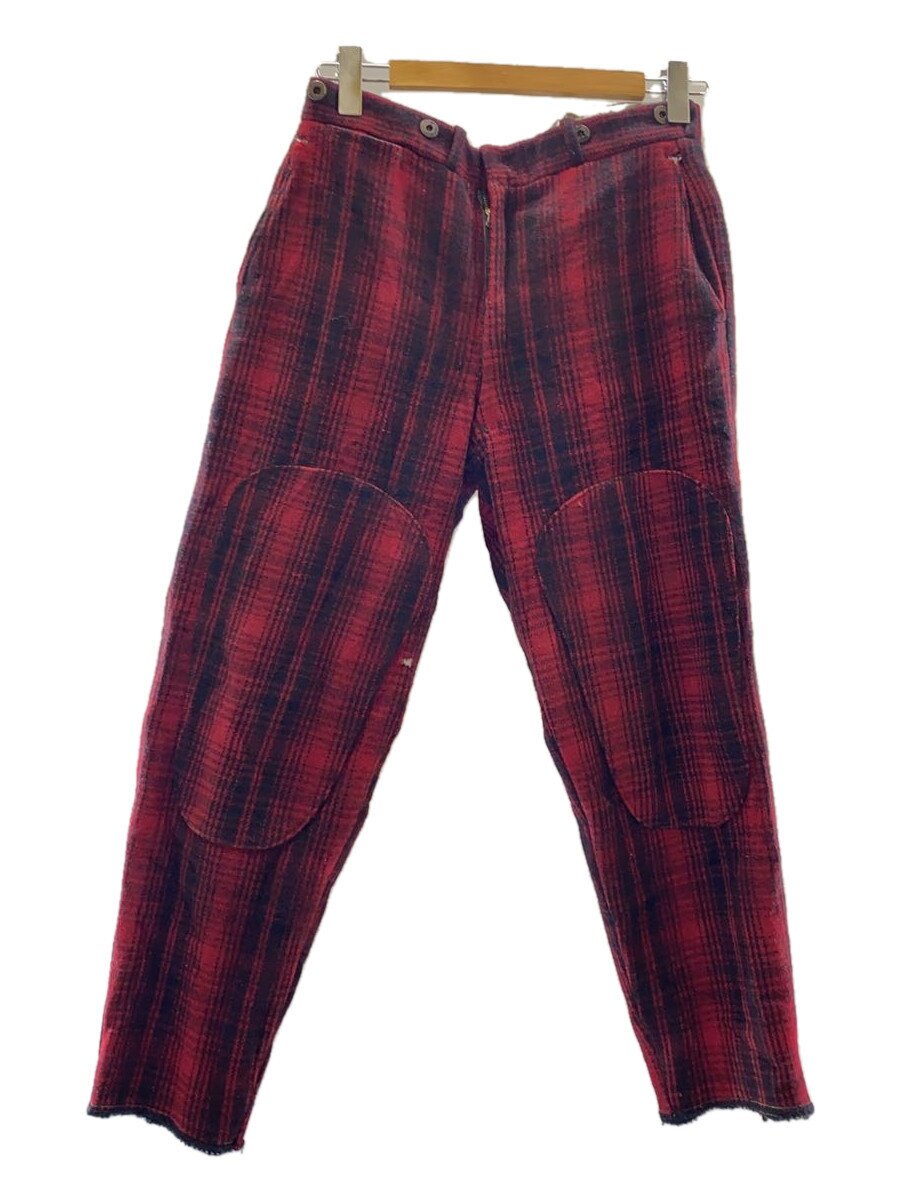 【中古】Woolrich◆下つ方/--/羊毛/RED/照合のしるし【メンズウェア】
