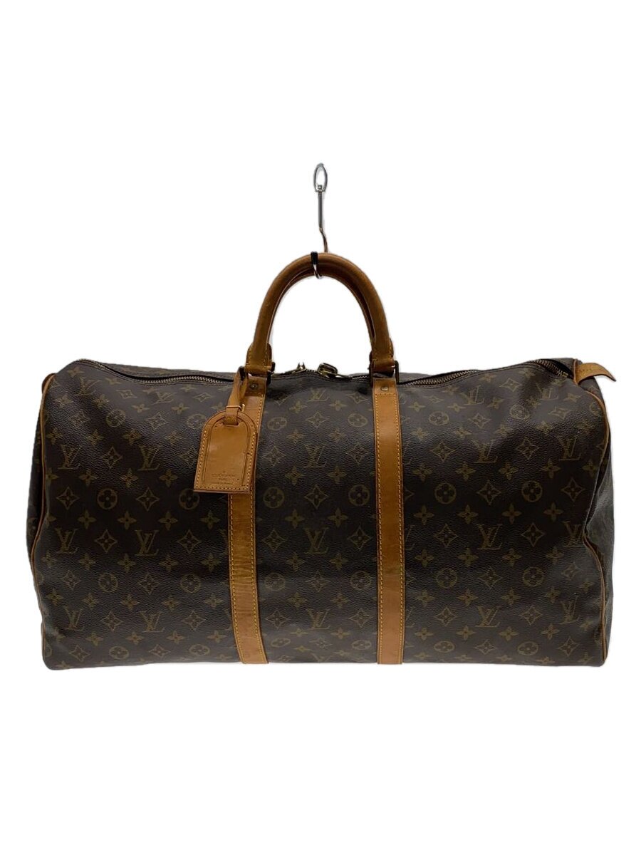 【中古】LOUIS VUITTON◆キーポル55_モノグラム・帆布_BRW/PVC/BRW/総柄【御徒面子】