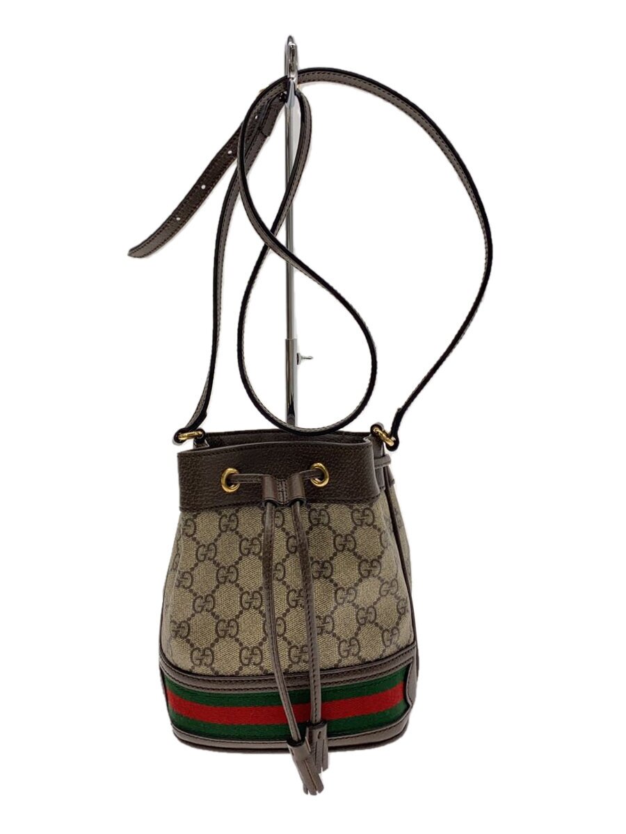 【中古】GUCCI◆ミニ 井戸釣瓶御徒面子_オフィディア/--/BRW/総柄【御徒面子】