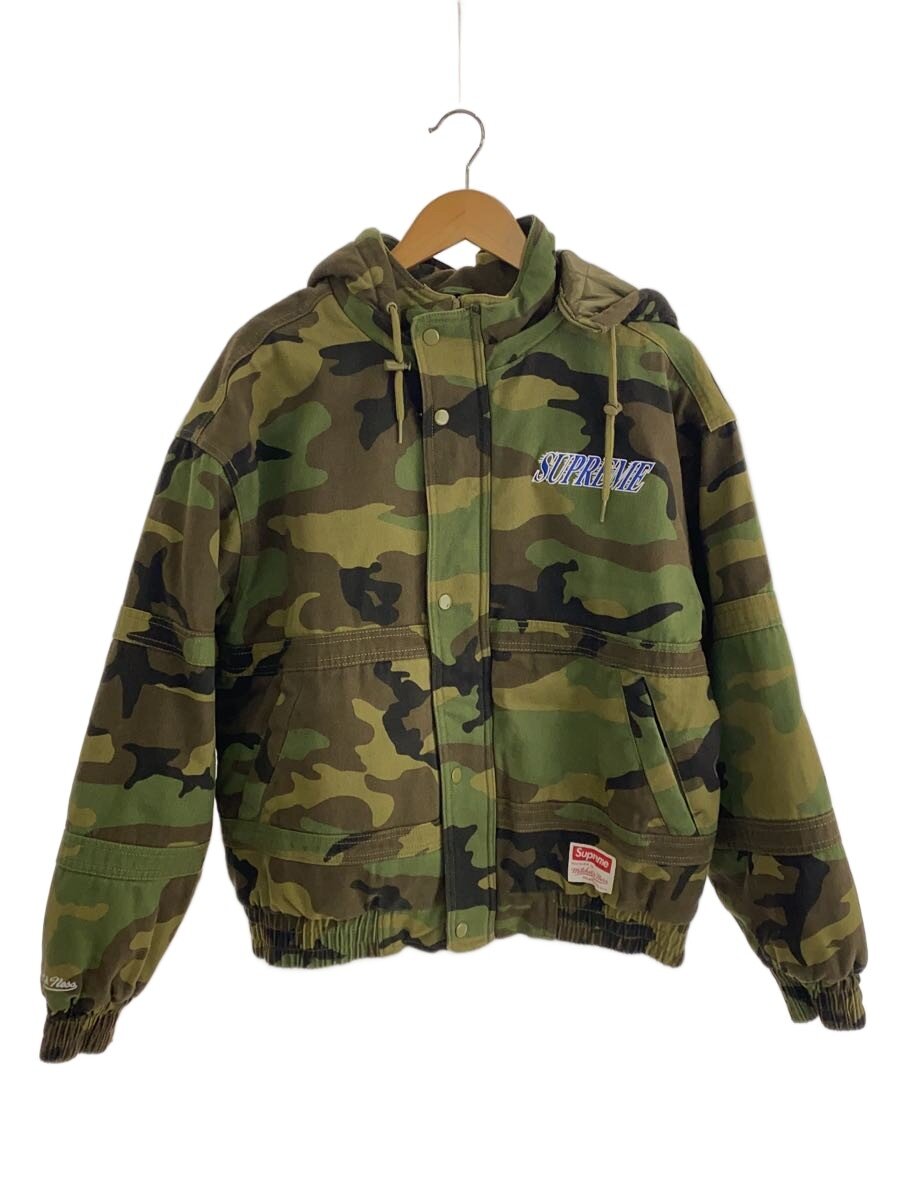 【中古】Supreme◆×mitchell\u0026ness/24FW/Twill Stadium Jacket/M/綿織物/KHK/家鴨フラ【メンズウェア】
