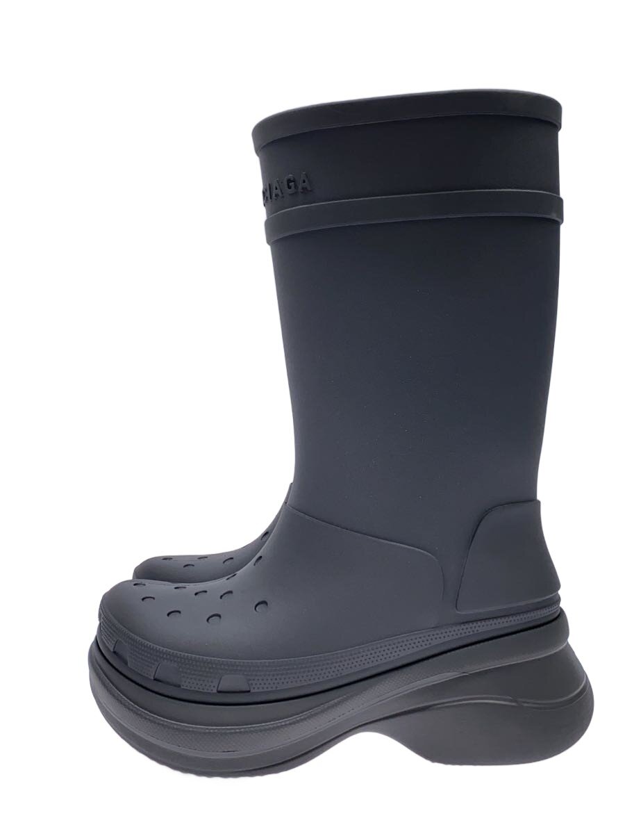 【中古】BALENCIAGA◆CROCS BOOT/ブーツ/44/GRY/677384【シューズ】