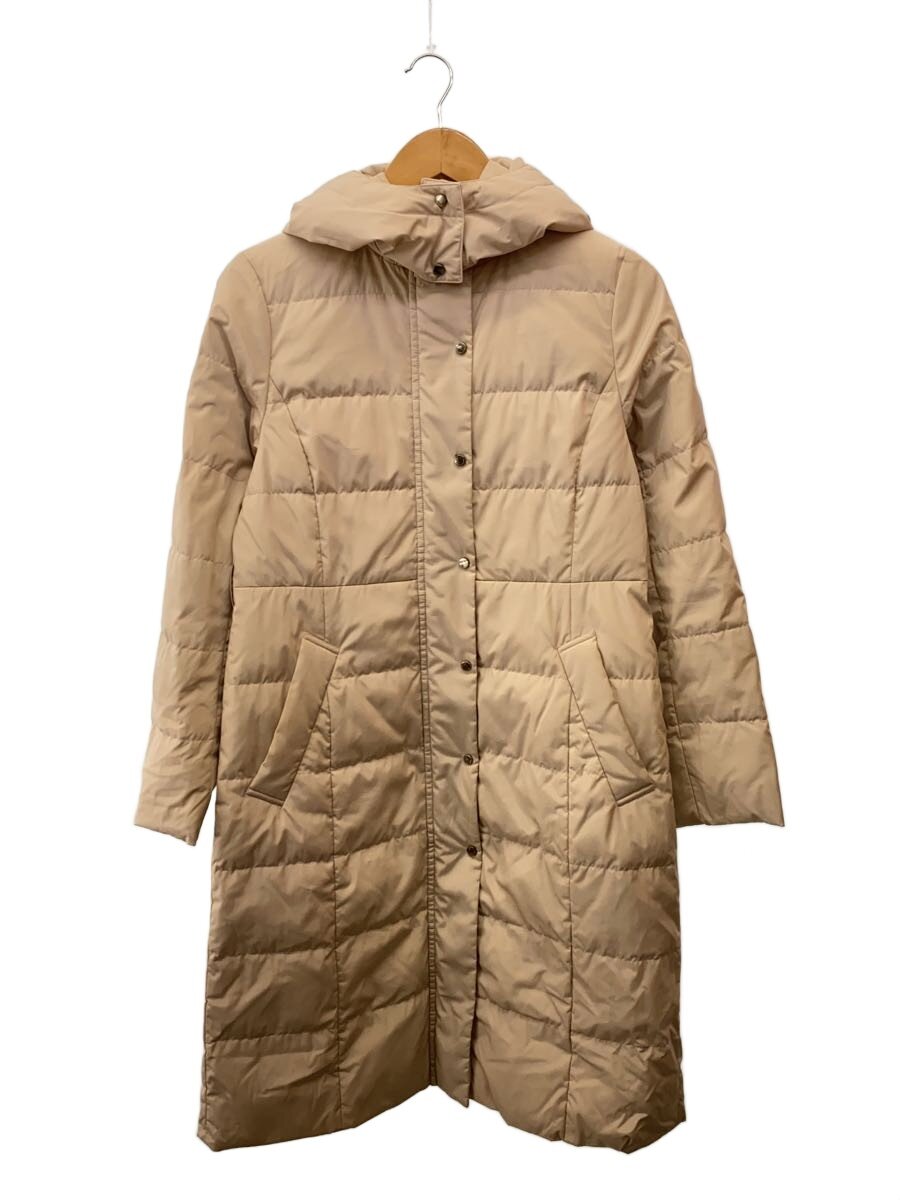 【中古】Aquascutum◆ロングダウンジャケット/8/ポリエステル/PNK/無地/5006450311-71/酉の方角胴締め欠品【レディースお召しもの】
