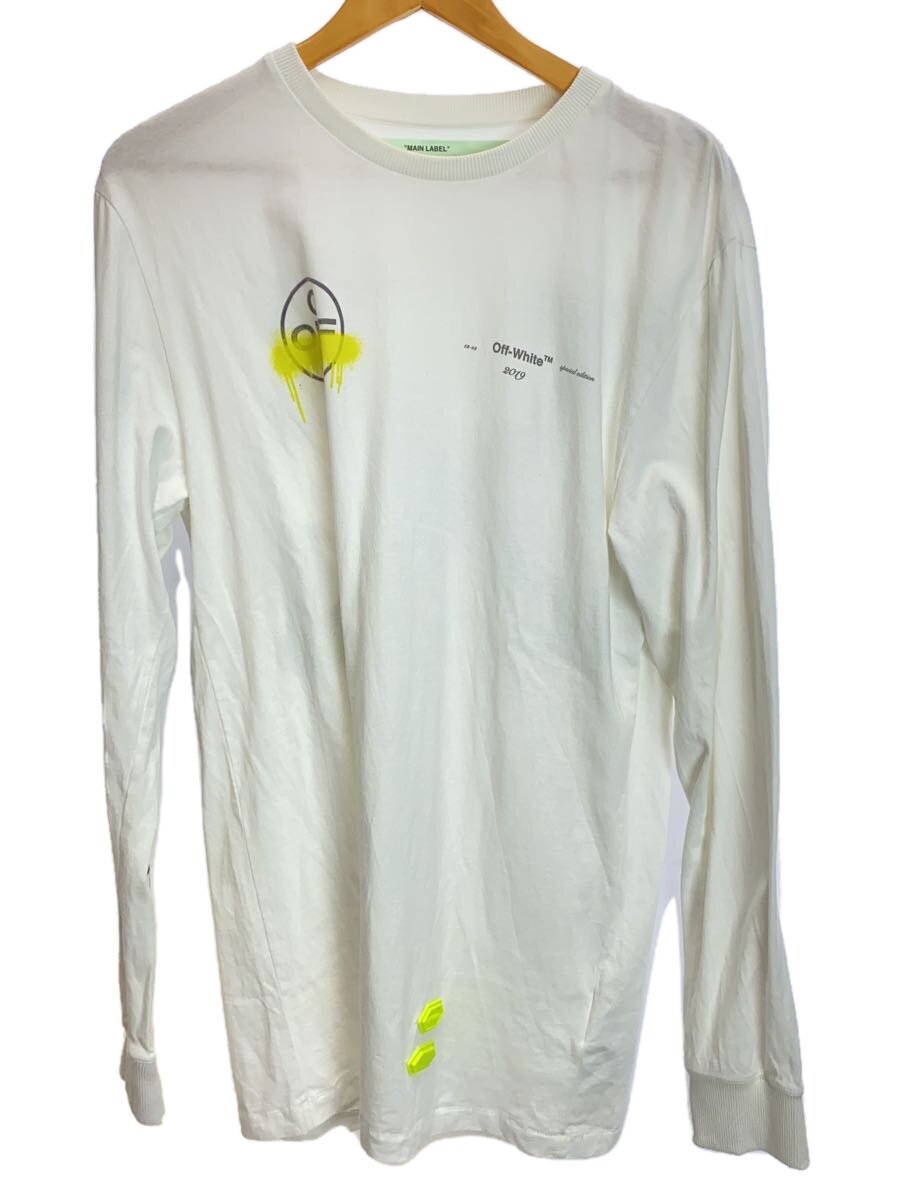 【中古】OFF-WHITE◆長袖プルオーバー/XL/綿織物/WHT/OMAB001T19185098【メンズウェア】