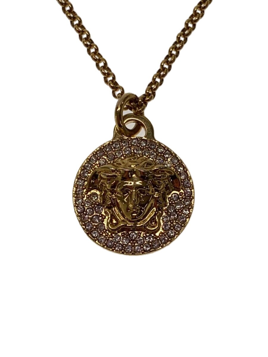 【中古】VERSACE◆メデューサネックレス/渦状文チェーン店/色つや石ころ/首飾り/ゴールド/とっ始め有/ユニ一発やる/【服飾雑貨他】