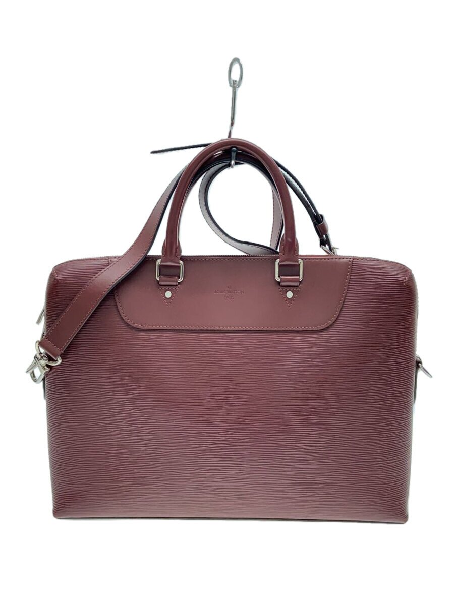 【中古】LOUIS VUITTON◆ポルト・ドキュマン・ジュール_エピ_BRW/なめし革/ボルドーワイン/M50161/ルイヴィトン【御徒面子】