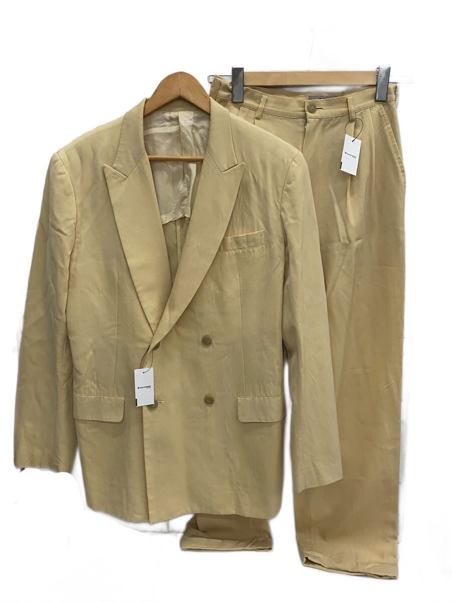 【中古】Y’s for men◆90s/目明かし引き舟/ダブル乳ぶさ/背抜き/炎節/セットアップ/--/羊毛/YLW【メンズウェア】