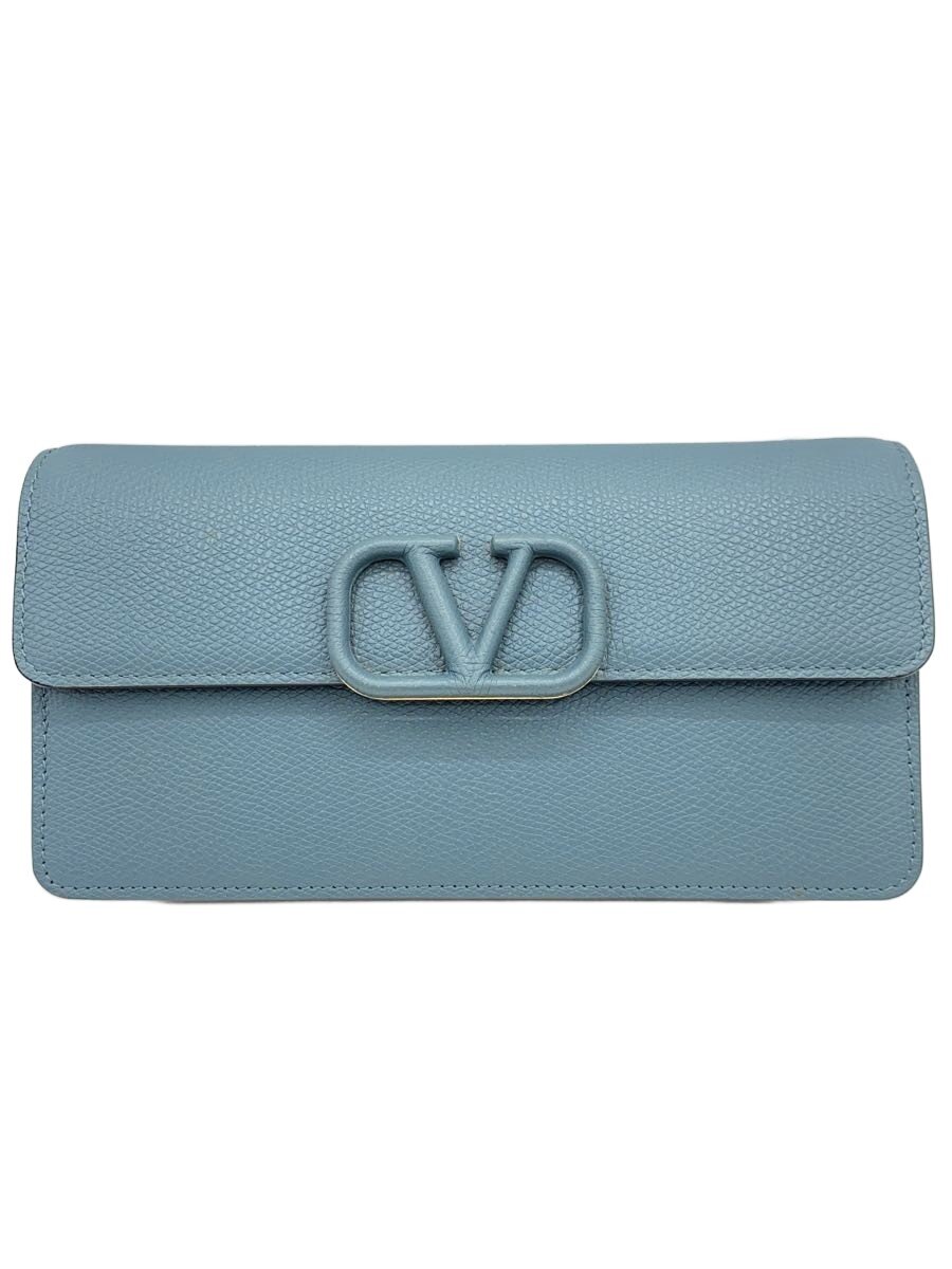 【中古】VALENTINO◆銭入れ/なめし革/BLU/レディース/TW2P0S93RQR【服飾雑貨他】