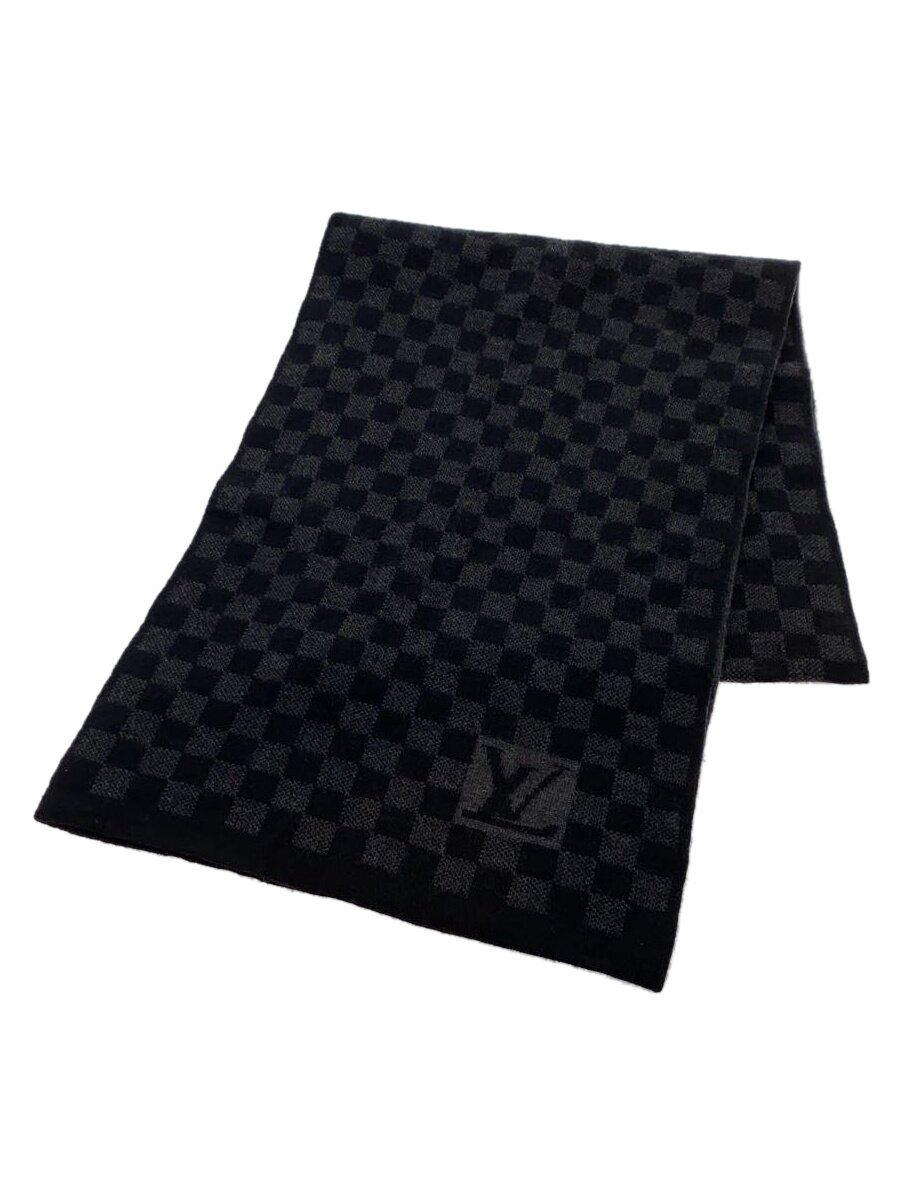 【中古】LOUIS VUITTON◆えり巻き/羊毛/BLK/総柄/メンズ/402330【服飾雑貨他】
